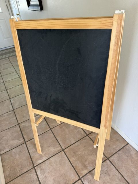 Children's White Board & Chalkboard Combo