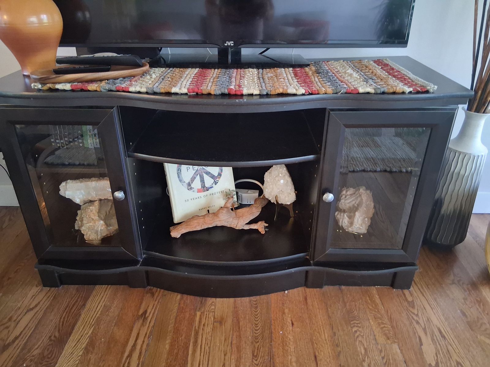Black Wood TV stand