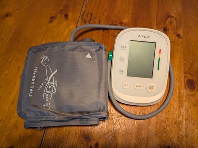 AILE Automatic Digital Blood Pressure Monitor with Arm Cuff - Model URN-2242, SYS/DIA/PUL Readings