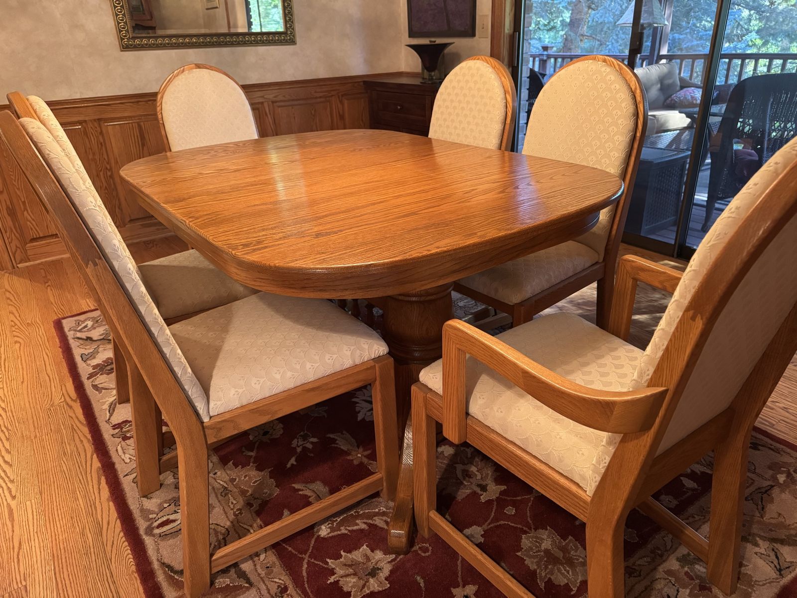 Dining room table and chairs