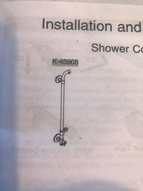 Kohler shower column 45906-CP Hydrorail-8 polished chrome