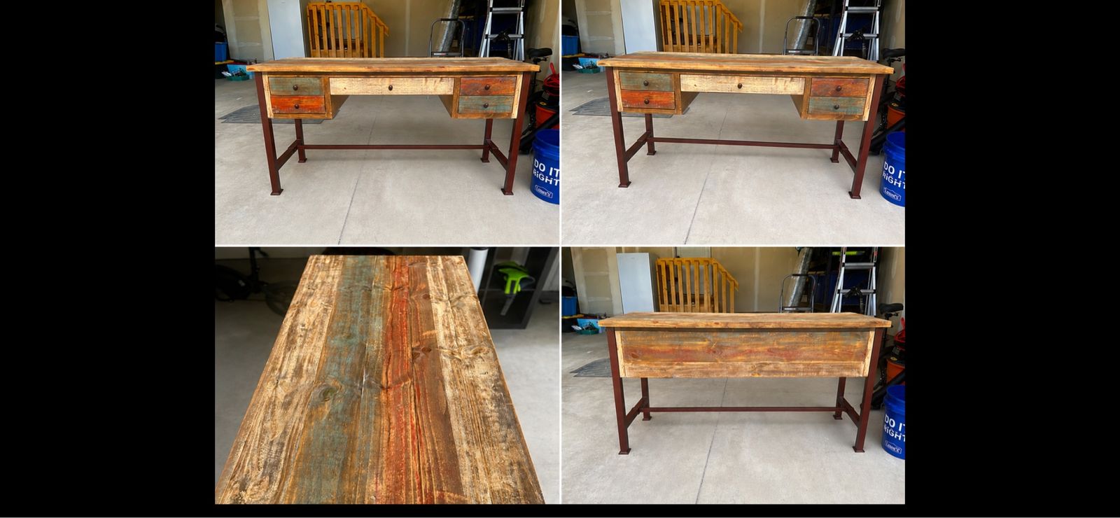Rustic Solid Wood Desk – Like New / Never Used