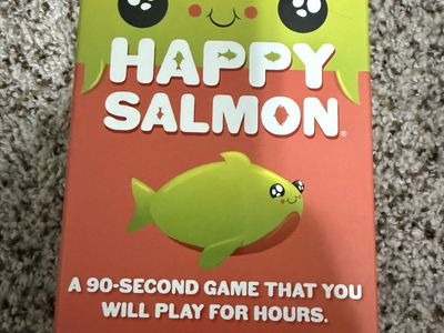 Exploding Kittens Happy Salmon Party Game, Ages 6+, 3-8 Players, 90-Second Game