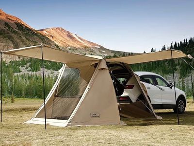 Kampkeeper khaki SUV car tent.
