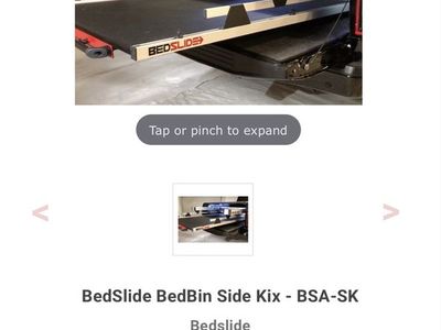 BedSlide BedBin Side Kix (BSA-SK) - 2'7" x 44" for Enhanced Truck Bed Organization