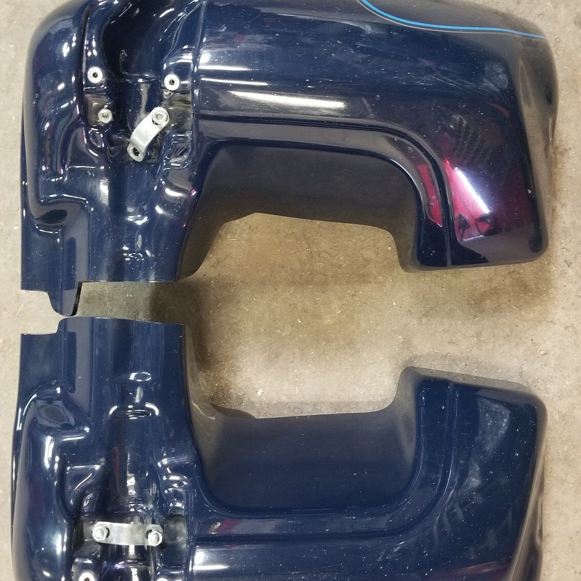Harley davidson lowers blue