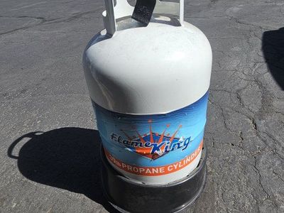 Flame King 30lb Propane Cylinder - Used Refillable Gas Tank for RV, Camping, Grilling