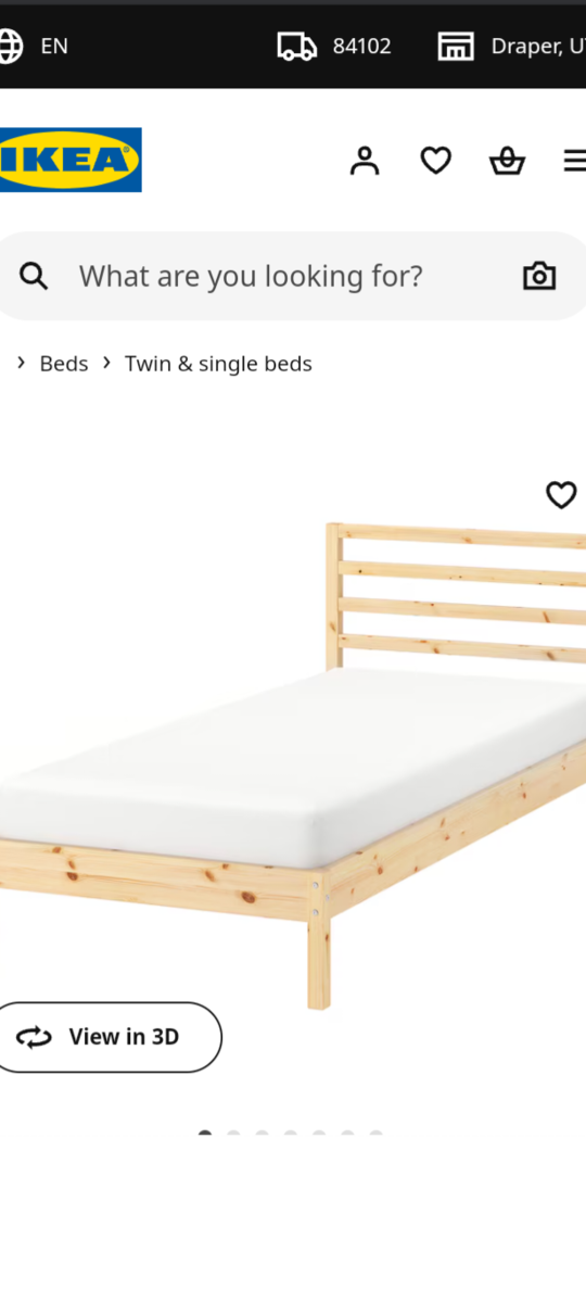 Tarva pine bed from Ikea