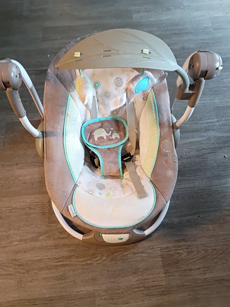 Ingenuity InLighten Cradling Swing & Rocker w/ Sounds & Lights - Used
