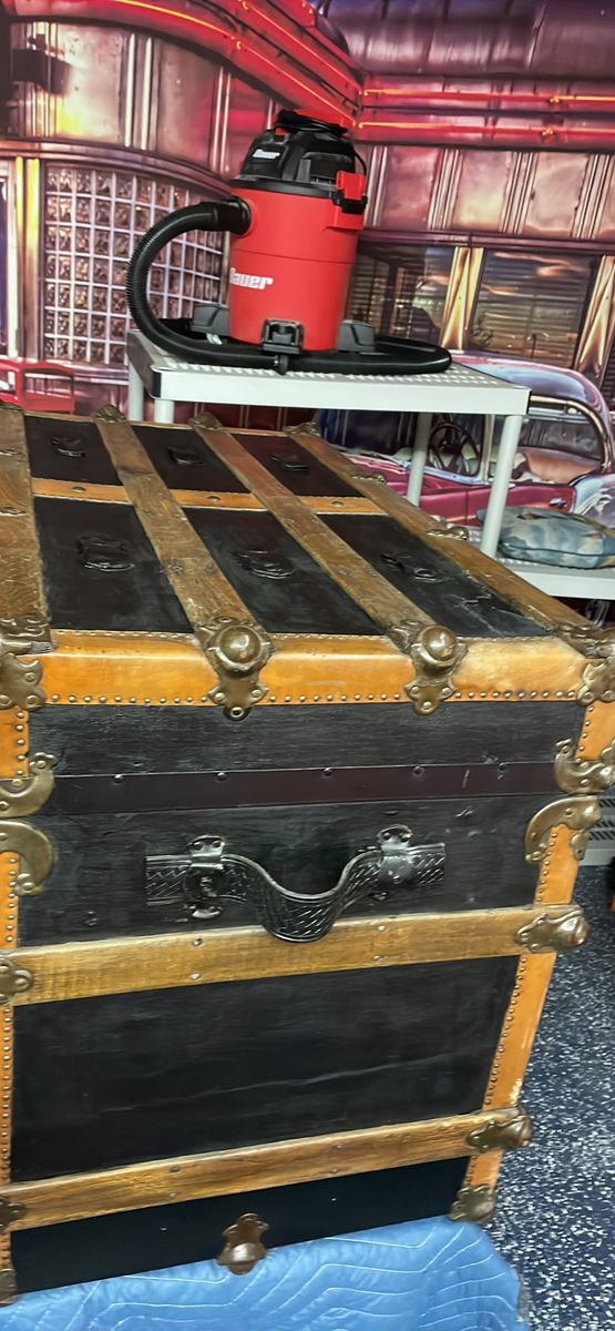 Stunning Antique Steamer Trunk