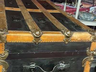 Stunning Antique Steamer Trunk