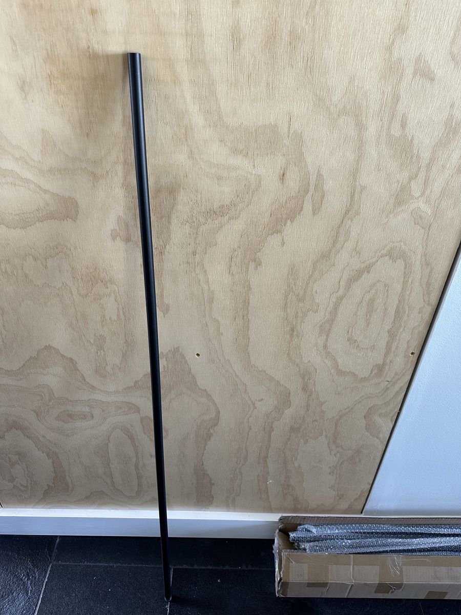 Matte black plain round iron balusters