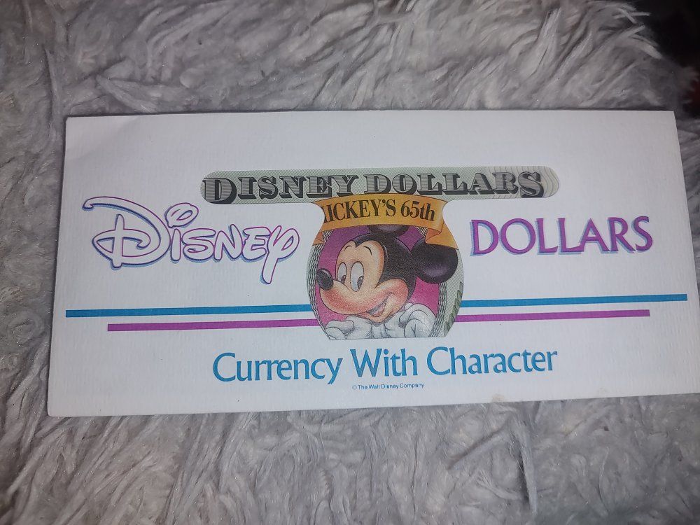 Disney Dollar Mickeys 65th 1 dollar