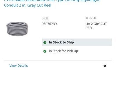 2 Flex Seal Tight GreyBar Conduit