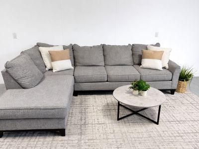 Gray 2 Piece Chaise Sectional - FREE DELIVERY