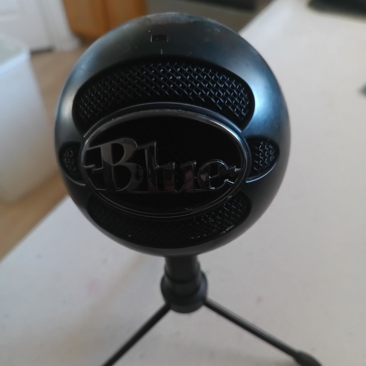 blue condenser microphone