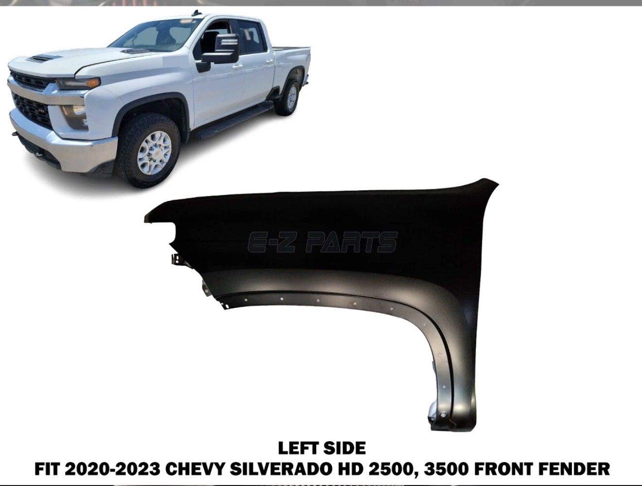 New Left Front Fender for 2020-2023 Chevy Silverado HD 2500 3500 - E-Z Parts