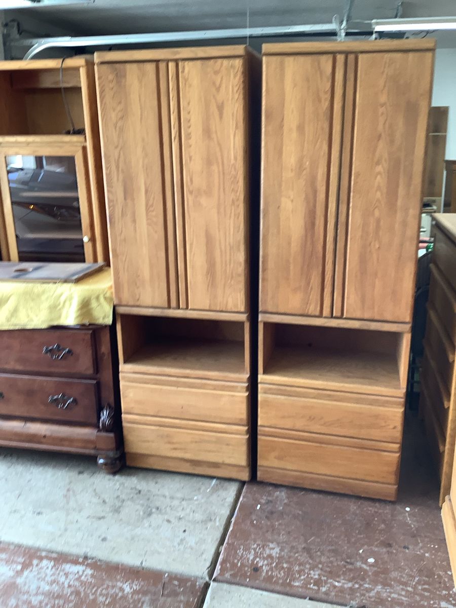 Pair Of All Wood Hutches