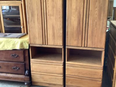 Pair Of All Wood Hutches