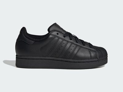 BACK TO SCHOOL NIB Adidas Superstar II C Black Sneakers Shoes Kids Size 1 US