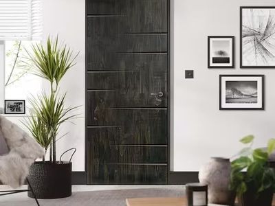 Brand New Solid Pine Wood $999 MSRP CALHOME 36x84 Charcoal Black Modern Interior Door Slab – 8 Available