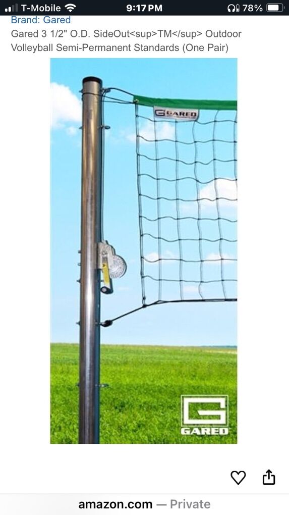 Gared 3-1/2 Poles Semi  Permanent Outdoor Net
