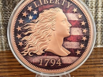 5oz .999 Fine Copper Flowing Hair Colorized Liberty 1794 Round in Capsule.