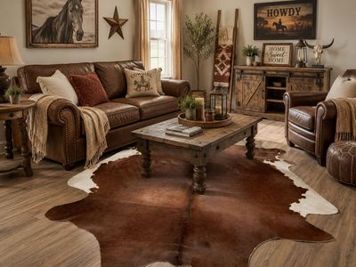 Gorgeous XL Authentic Cowhide Rug