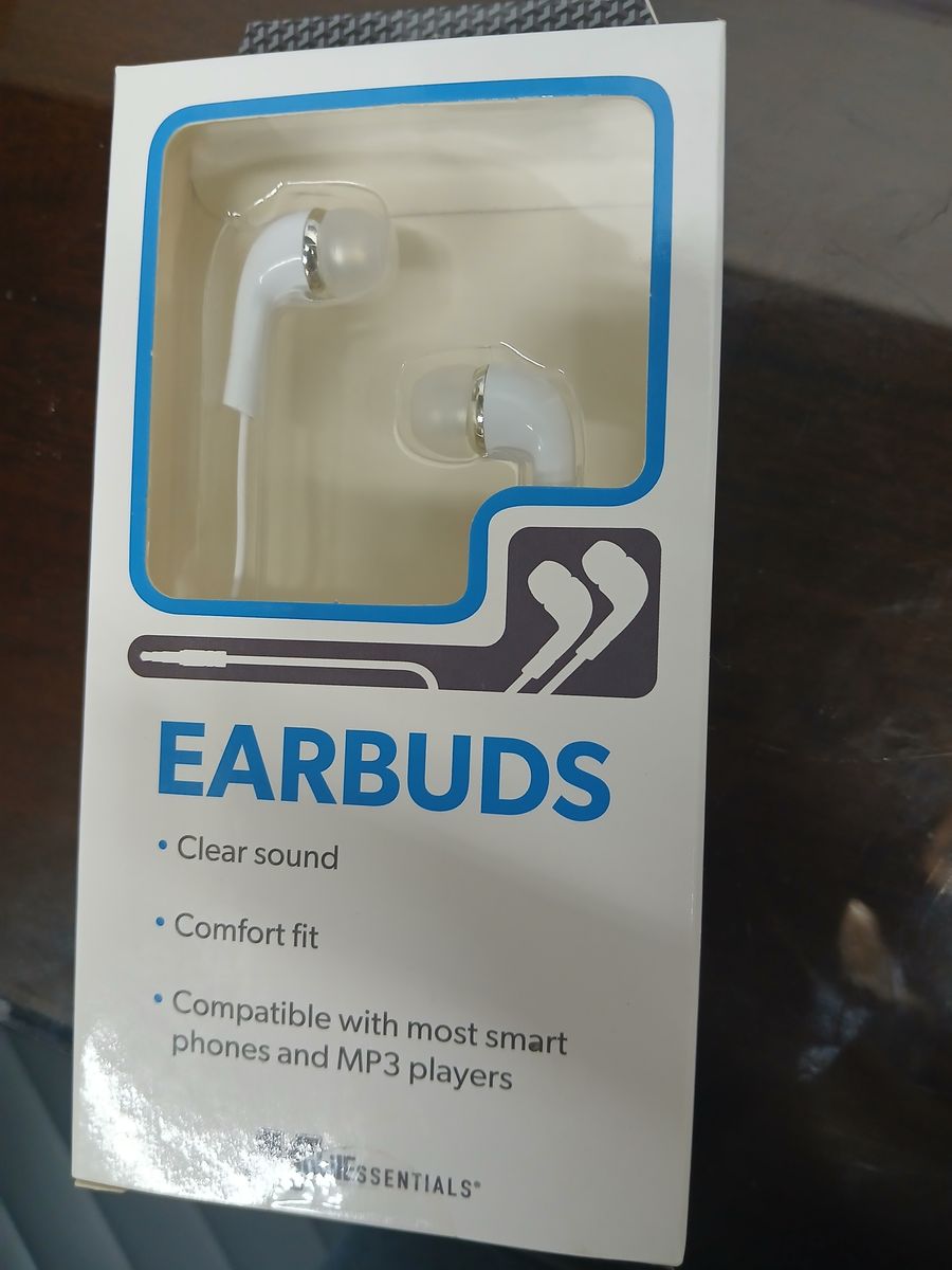 MobilEssentials Wired Earbuds - Clear Sound, Comfort Fit, Universal Compatibility