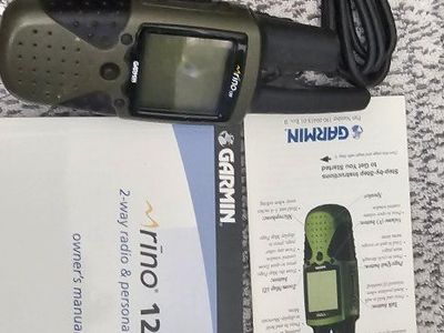 Garmin Rino 120 2-Way Radio Personal Navigator GPS - Used, with Manuals & Case