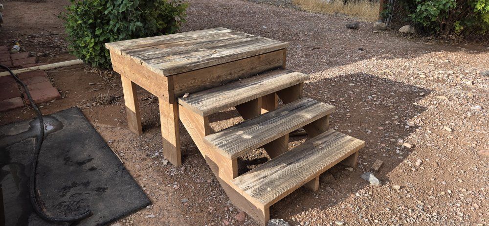 Free Wooden Outdoor Deck Steps/Stairs - 3-Step Design