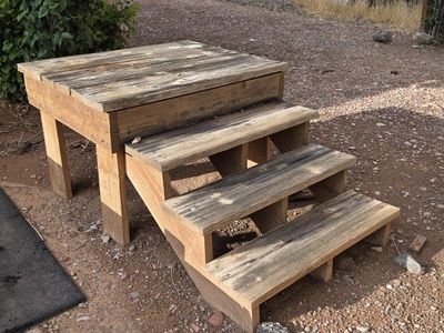 Free Wooden Outdoor Deck Steps/Stairs - 3-Step Design