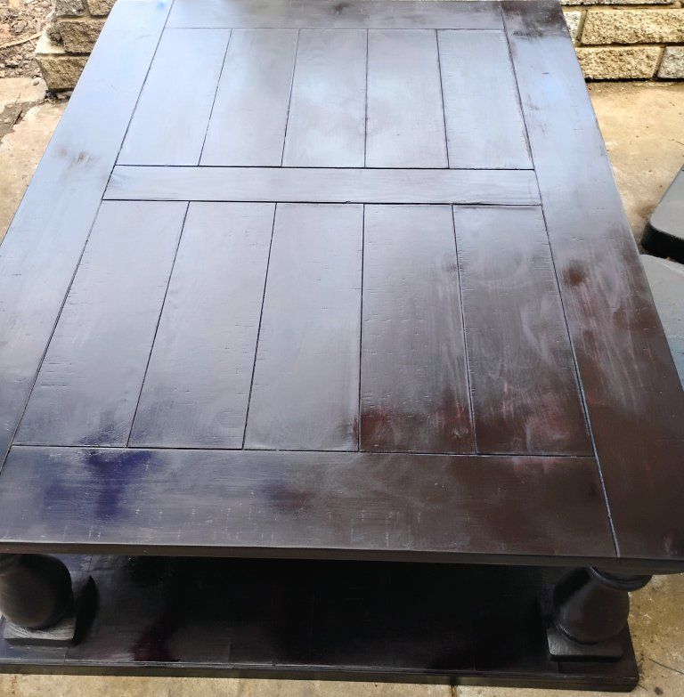 Large Solid Wood Coffee Table – Refinished