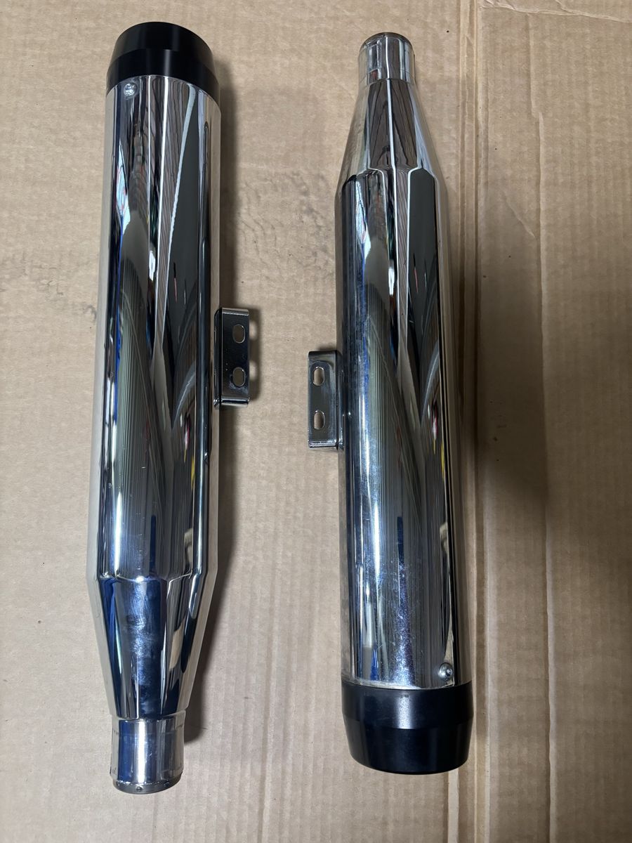 Rinehart Chrome Slip-On Pipes for Harley Davidson Heritage Softail (2018+)