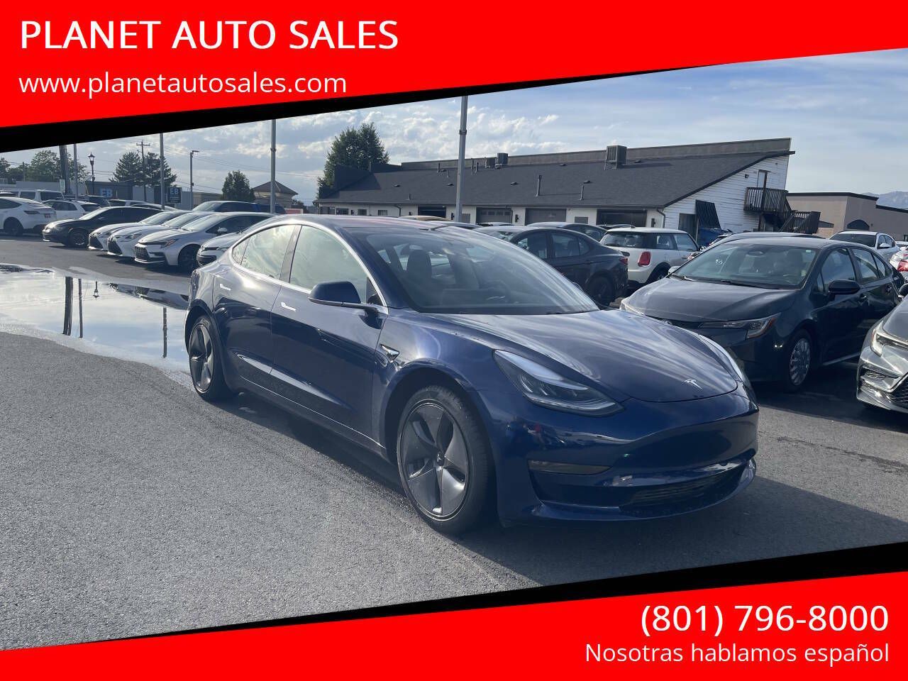 2018 Tesla Model 3 Long Range — rebuilt & branded title, 8% below market