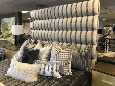 7 FEET TALL UPHOLSTERED KING SIZE BEDS