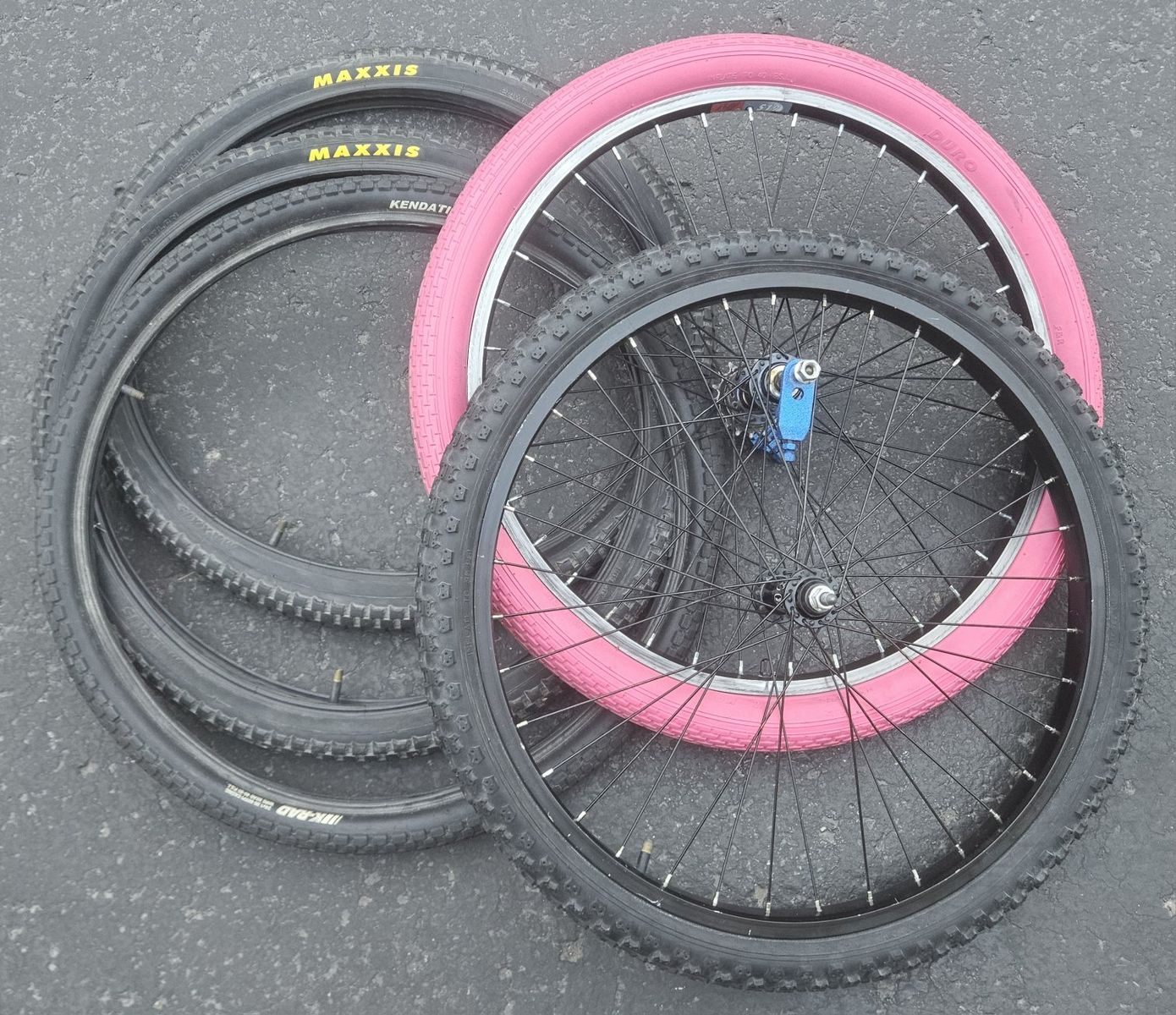 24" BMX WHEELS HARO & QUANDO HUBS TIRES FREEWHEEL