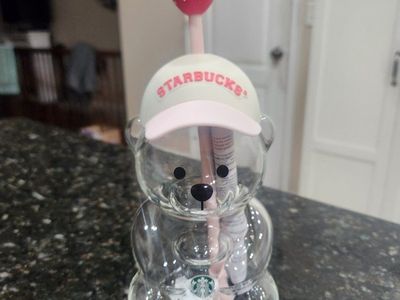 Limited Edition Pink Bearista Glass Cold Cup - Brand new!!