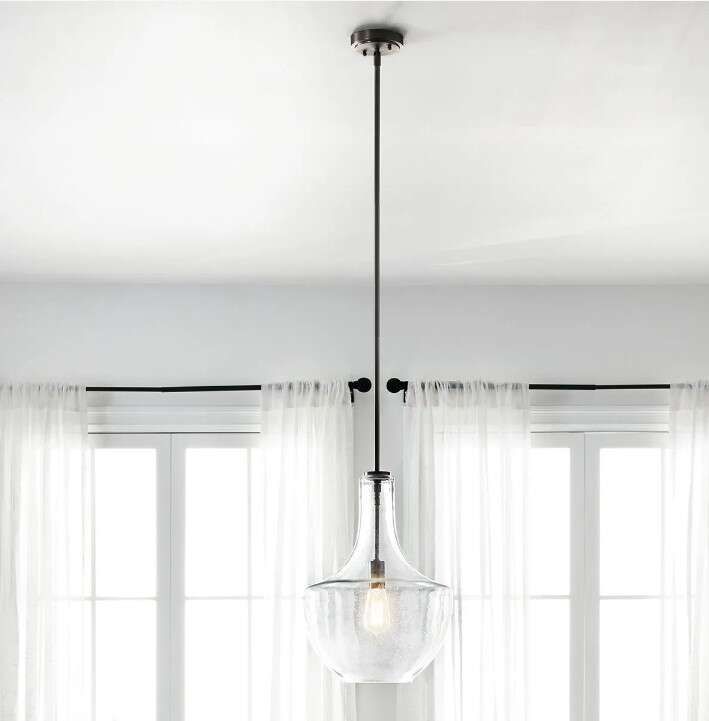 Kichler Everly 19.75 inch Bell Pendant Light Seeded Glass - New "open box"