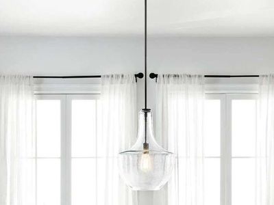 Kichler Everly 19.75 inch Bell Pendant Light Seeded Glass - New "open box"