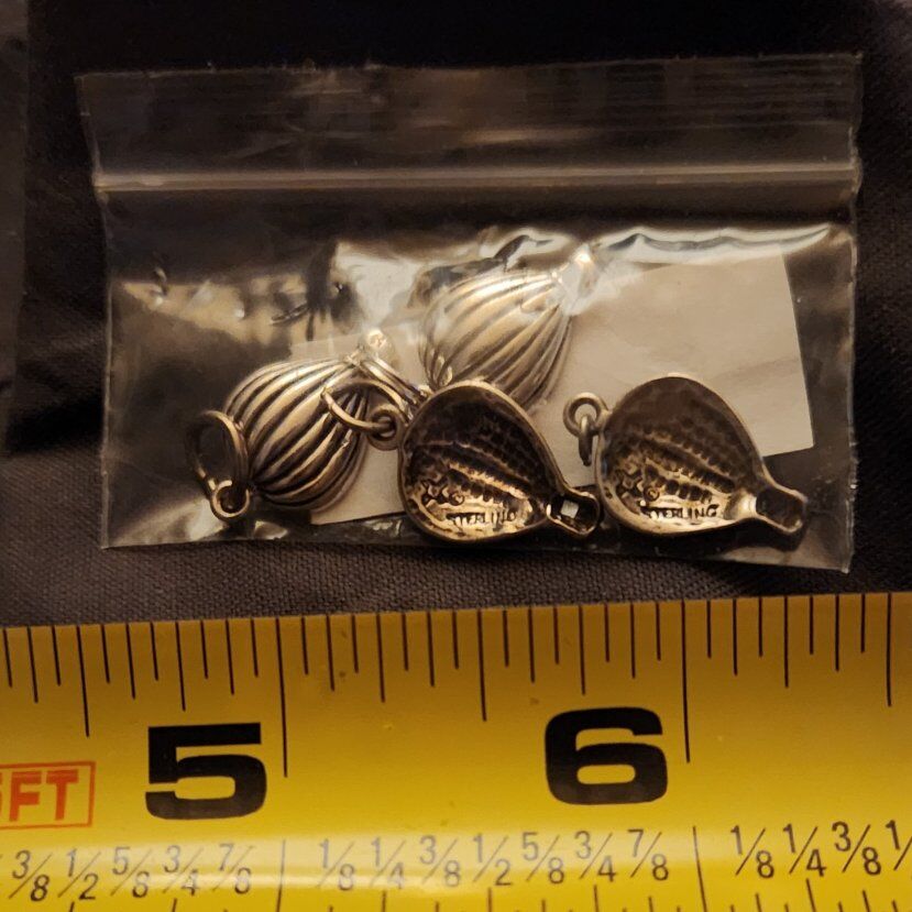 Silver hot air balloon charms