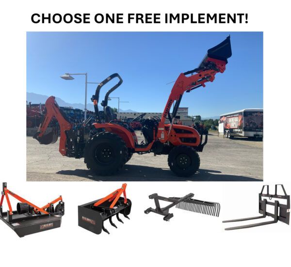 New Bad Boy 3026H Tractor, Loader & Backhoe CHOOSE ONE FREE IMPLEMENT!