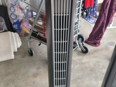 Lasko Oscillating Electric Tower Fan with Timer - Black/Gray