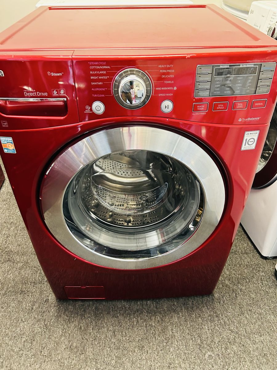 Red lg washing machine
