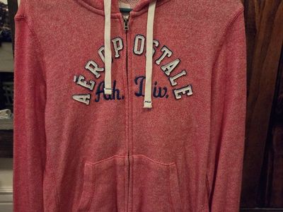 Aeropostale Women's Pink Full-Zip Long Sleeve Hoodie - Size L/G, New with Tags
