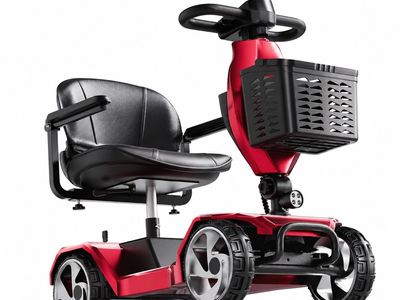 Red mobility scooter