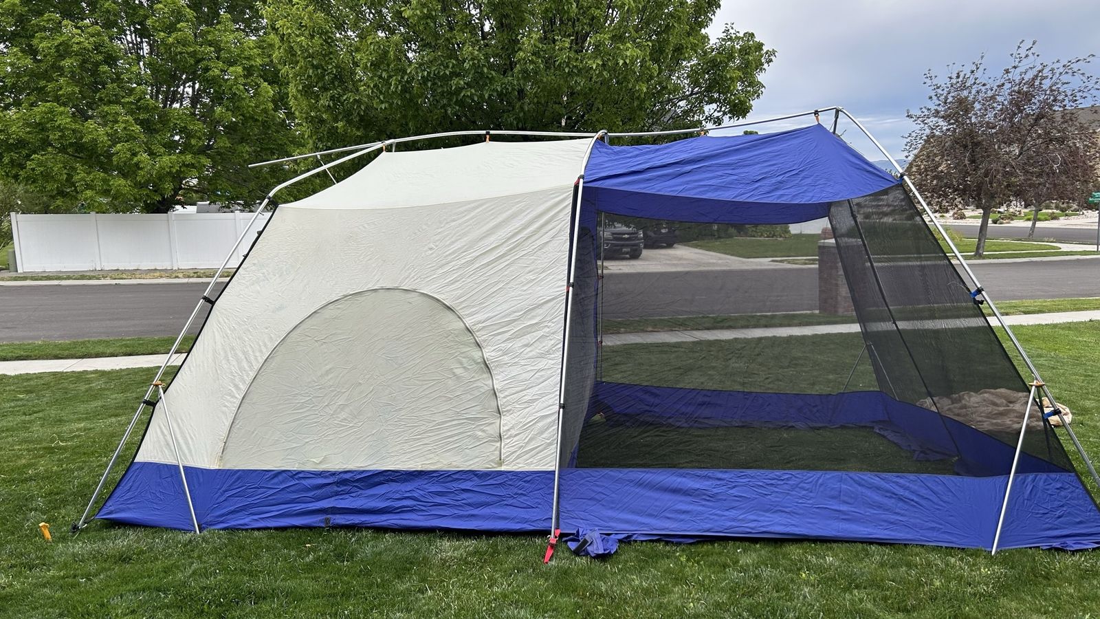 Large tent with screen room
