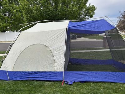 Large tent with screen room