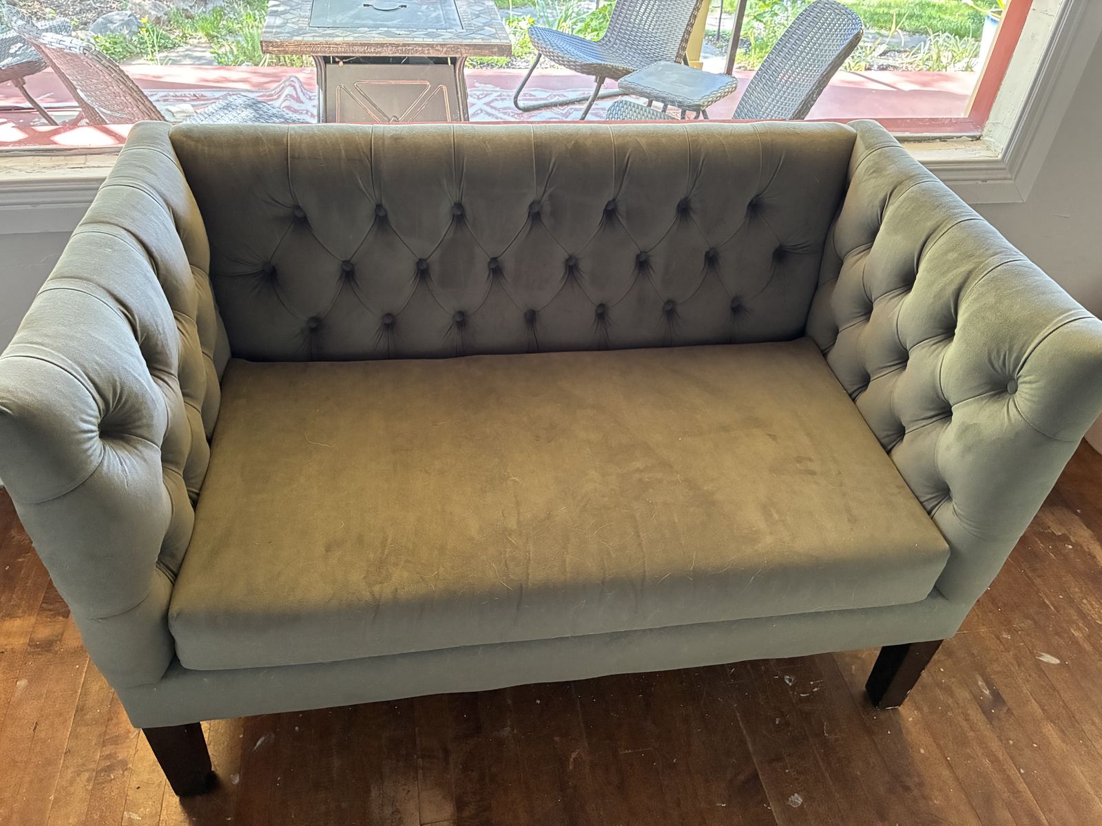 Suede Loveseat