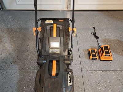 TACKLIFE 36v Cordless Electric Lawn Mower with 2 Lithium-ion Batteries & Charger